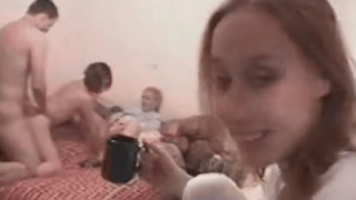 British students fucking in group at the party