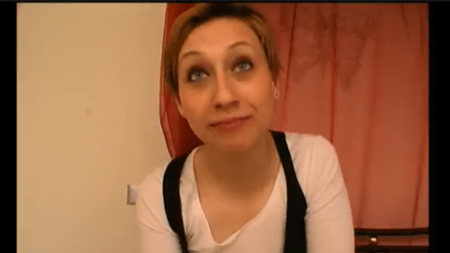 Small french woman with short hair are fucking for the first time in a movie with a latin young guy