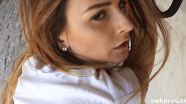 A guy picking up some whores for a fast fuck for money in the car right on the streets