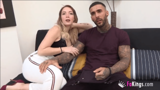 outside is raining and this spanish blonde try to find one man to fuck her looking on the facebook