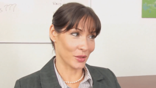 Sweet and sexy milf is ready to do anyting to get this job interview even suck the boss cook